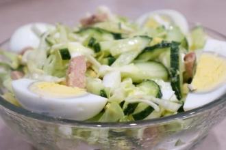 Легкий салат з печінкою тріски інгредієнти 1