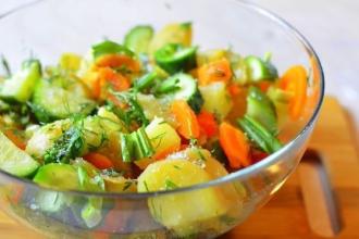Теплий картопляний салат з черемші інгредієнти 5