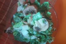 Зелений салат з шампіньйонами інгредієнти 1