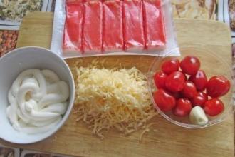 Рецепт із крабових паличок і помідорів інгредієнти 2