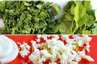 Гострий квасолевий салат з бринзою інгредієнти 4