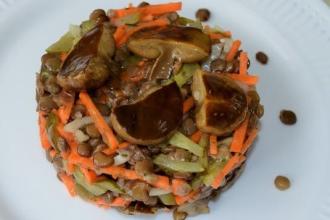 Рецепт з сочевицею і маринованими грибами інгредієнти 4