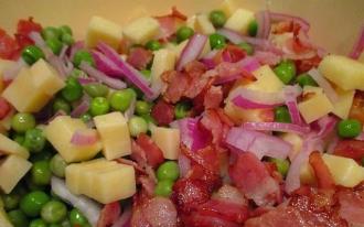 Салат з беконом і горошком інгредієнти 6