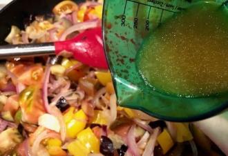 Овочевий гарячий салат-гарнір інгредієнти 8