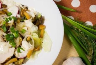 Рецепт з куркою, овочами і соліннями інгредієнти 10