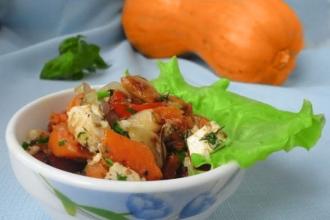 Теплий гарбузовий салат з бринзою інгредієнти 14