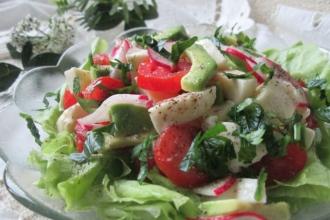 Овочевий салат з моцарелою інгредієнти 1