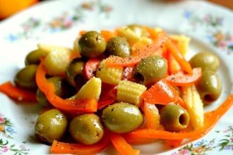 Рецепт з кукурудзою, оливками і перцем інгредієнти 1