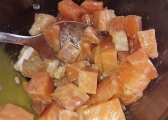 Салат з форелі і манго інгредієнти 2