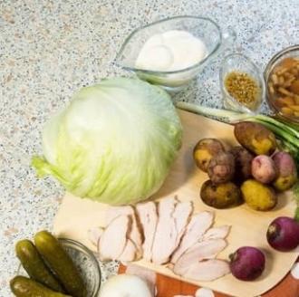 Рецепт з куркою, овочами і соліннями інгредієнти 2