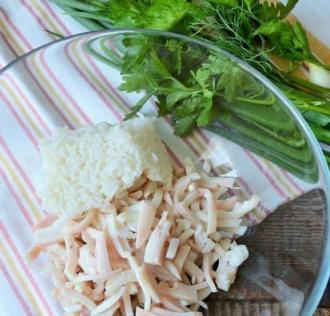 Рецепт з кальмарами, сьомгою і рисом інгредієнти 2