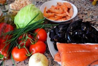 Рецепт з морепродуктів і білої квасолі інгредієнти 2