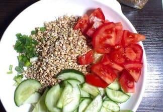 Салат з пророщеної зеленої гречки інгредієнти 3