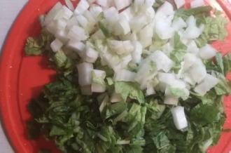 Зелений салат з шампіньйонами інгредієнти 4