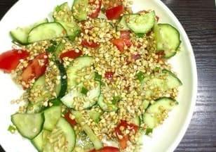 Салат з пророщеної зеленої гречки інгредієнти 4