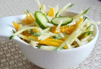 Салат з дайконом, гарбузом та огірком інгредієнти 5