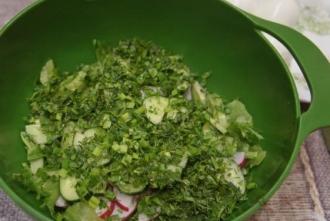 Весняний зелений салат інгредієнти 5