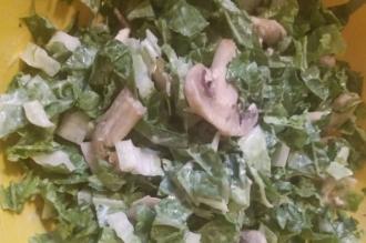 Зелений салат з шампіньйонами інгредієнти 6