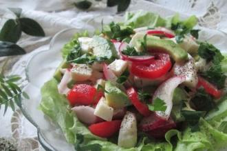 Овочевий салат з моцарелою інгредієнти 7
