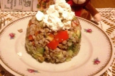 Гречаний салат з овочами і фетою інгредієнти 1